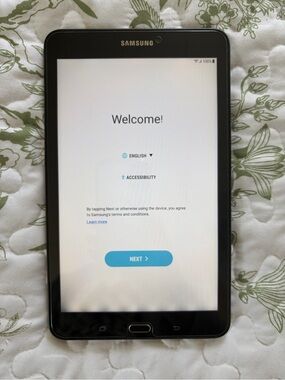 Samsung Tablet - Black Front, Silver Trim